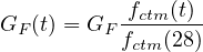             fctm(t)
GF (t) = GF f--(28)-
            ctm
