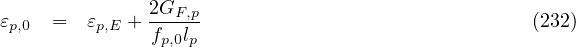ε = ε + 2GF,p (232)
p,0 p,E fp,0lp