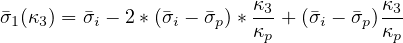 �σ1(κ3) = �σi - 2* (σ�i -σ�p) * κ3 + (σ�i - �σp)κ3
                        κp          κp
