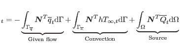 $\displaystyle _t = - \underbrace{\int_{\Gamma_{\overline{q}}} \mbox{\boldmath$N...
..._{\Omega}\mbox{\boldmath$N$}^T\overline{Q}_t\mathrm{d}\Omega}_{\textrm{Source}}$